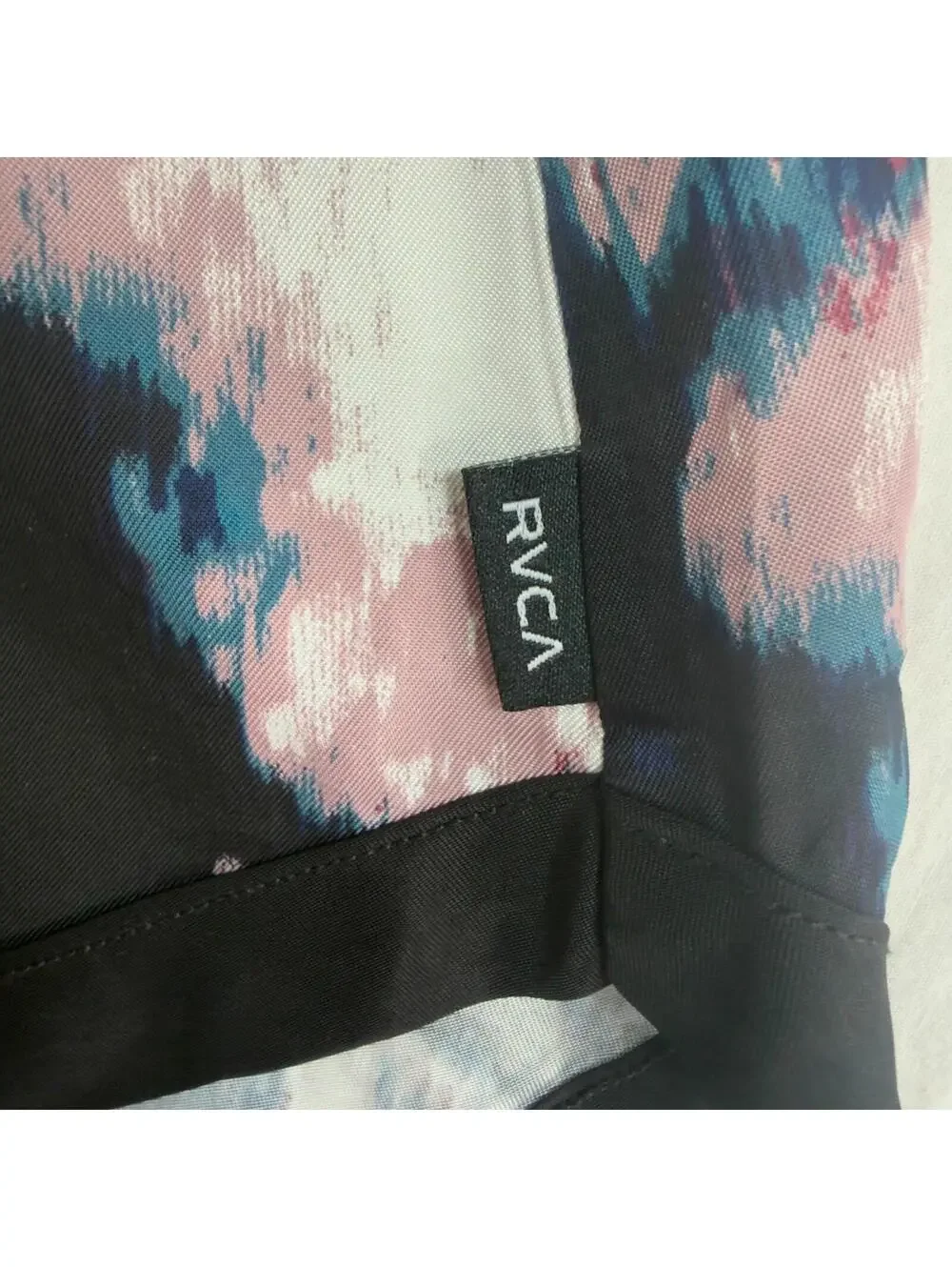 RVCA Sleeveless Collared Button Front Dress Tunic Abstract Print Size M - Picture 3 of 4